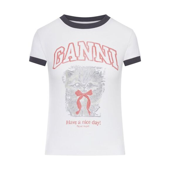 GANNI Sweaters - Ganni Women Short-Sleeved T-Shirt With Print